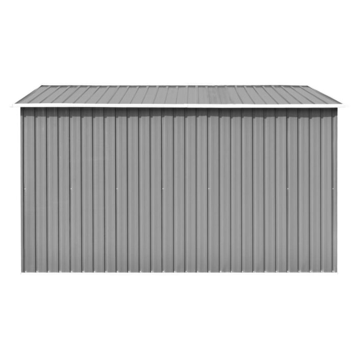 Abri de jardin 257x298x178 cm Métal Gris – Image 6