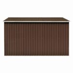 Abri de jardin 257x298x178 cm Métal Marron – Image 6