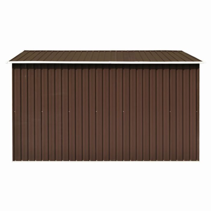 Abri de jardin 257x298x178 cm Métal Marron – Image 6
