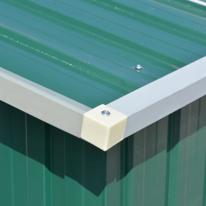 Abri de jardin 257x392x181 cm Métal Vert – Image 3