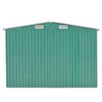 Abri de jardin 257x392x181 cm Métal Vert – Image 5