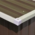 Abri de jardin 257x392x181 cm Métal Marron – Image 3