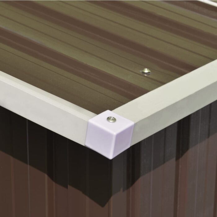 Abri de jardin 257x392x181 cm Métal Marron – Image 3
