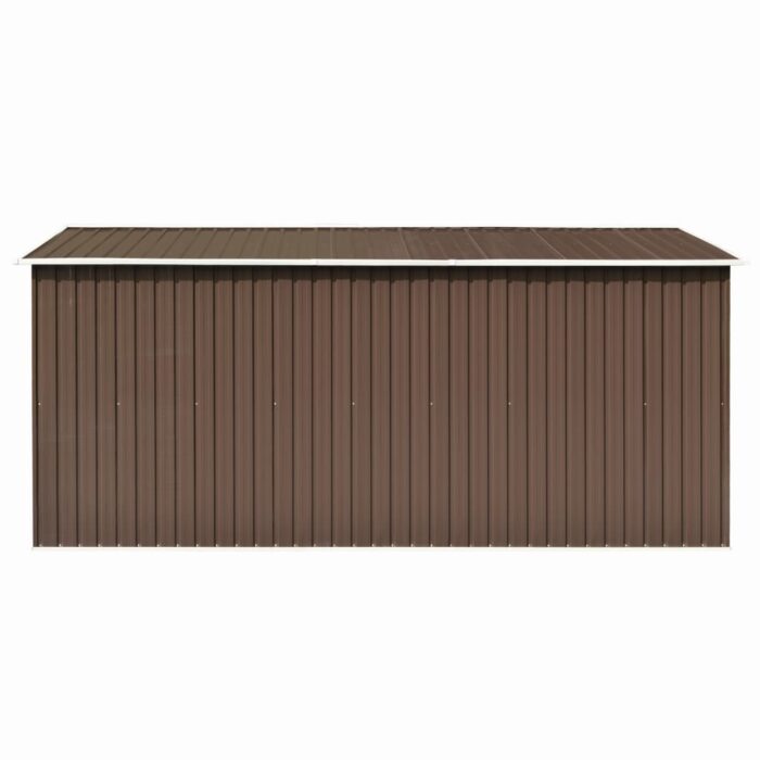 Abri de jardin 257x392x181 cm Métal Marron – Image 6