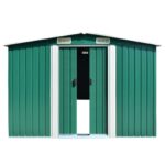 Abri de jardin 257x489x181 cm Métal Vert – Image 4