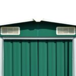 Abri de jardin 257x489x181 cm Métal Vert – Image 7