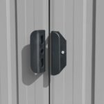 Abri de jardin 257x489x181 cm Métal Gris – Image 2