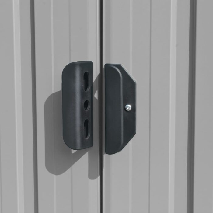 Abri de jardin 257x489x181 cm Métal Gris – Image 2