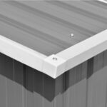 Abri de jardin 257x489x181 cm Métal Gris – Image 3