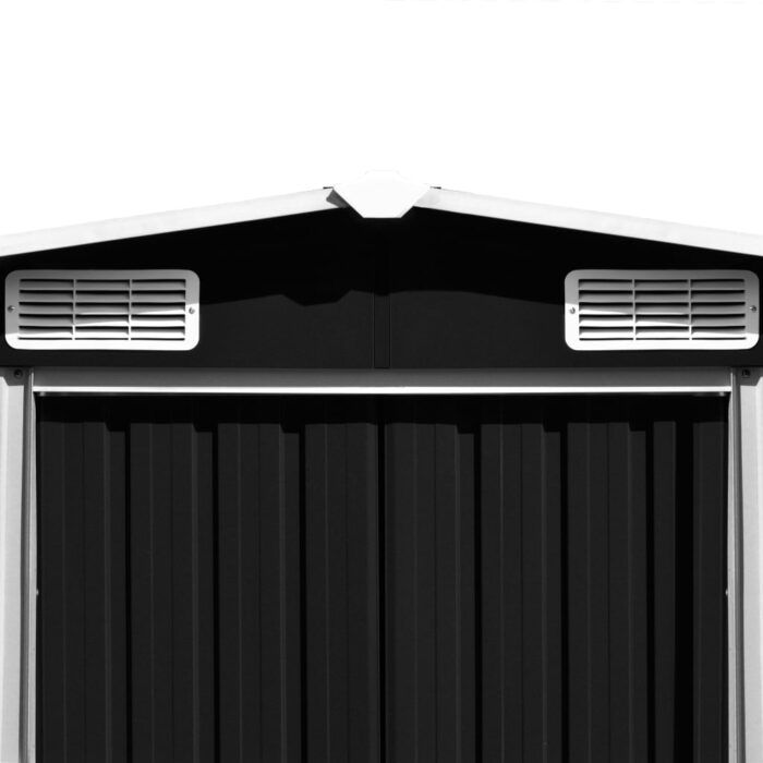 Abri de jardin 257x489x181 cm Métal Anthracite – Image 2