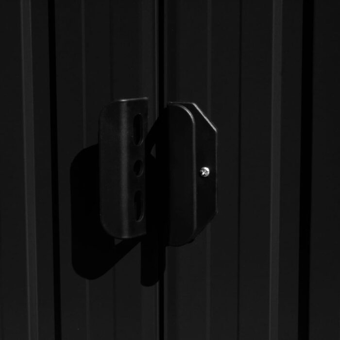 Abri de jardin 257x489x181 cm Métal Anthracite – Image 4