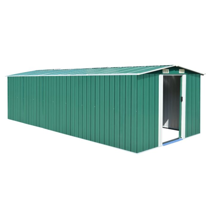 VXL8718475622116_a_en_hd_1.jpg Abri de jardin 257x580x181 cm Métal Vert – Image 1