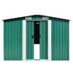 Abri de jardin 257x580x181 cm Métal Vert – Image 4