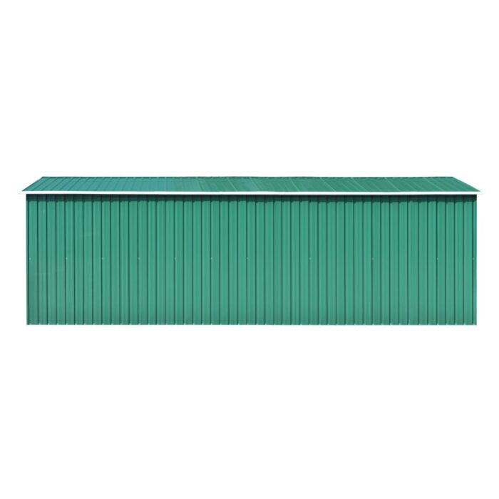 Abri de jardin 257x580x181 cm Métal Vert – Image 6