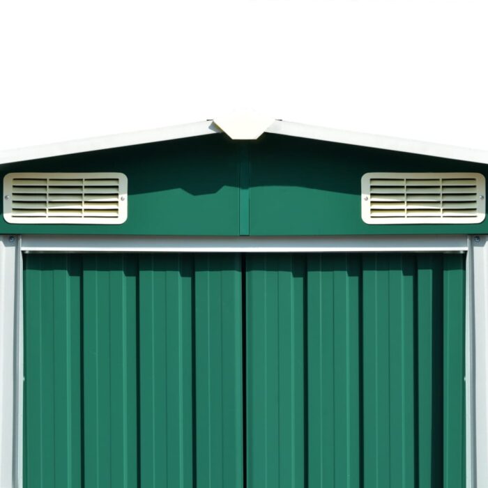 Abri de jardin 257x580x181 cm Métal Vert – Image 7