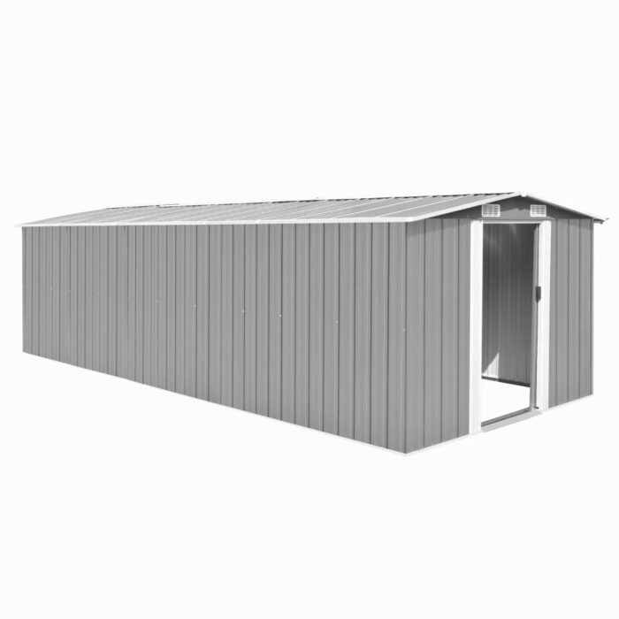 VXL8718475622123_a_en_hd_1.jpg Abri de jardin 257x580x181 cm Métal Gris – Image 1