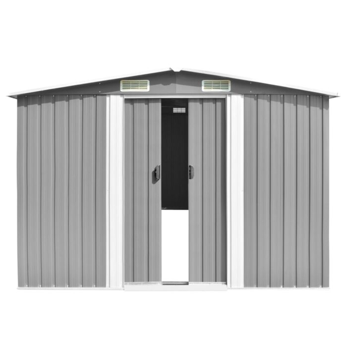 VXL8718475622123_g_en_hd_4.jpg Abri de jardin 257x580x181 cm Métal Gris – Image 4