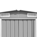 Abri de jardin 257x580x181 cm Métal Gris – Image 7