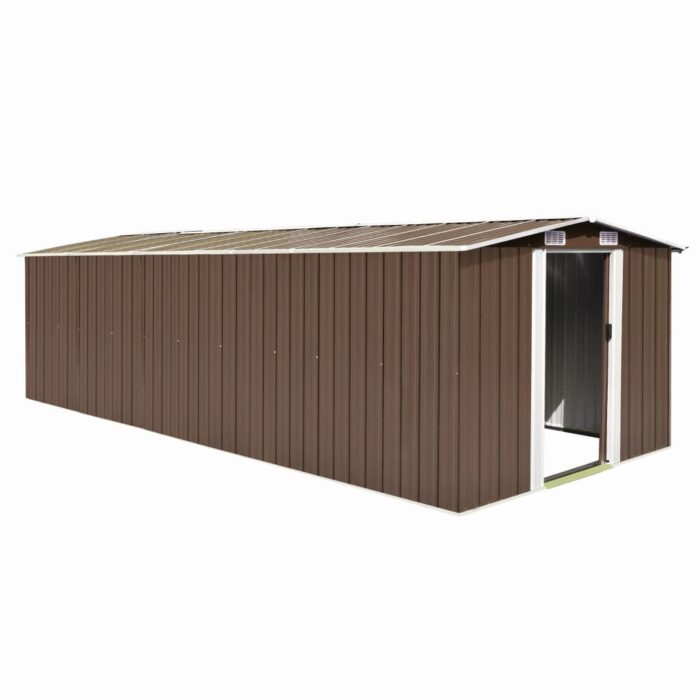 VXL8718475622147_a_en_hd_1.jpg Abri de jardin 257x580x181 cm Métal Marron – Image 1