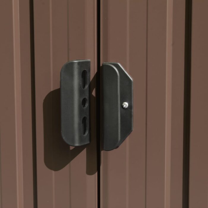 Abri de jardin 257x580x181 cm Métal Marron – Image 2