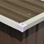 Abri de jardin 257x580x181 cm Métal Marron – Image 3