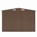 Abri de jardin 257x580x181 cm Métal Marron – Image 5