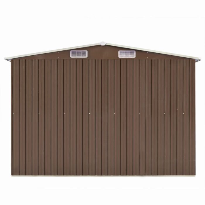 Abri de jardin 257x580x181 cm Métal Marron – Image 5