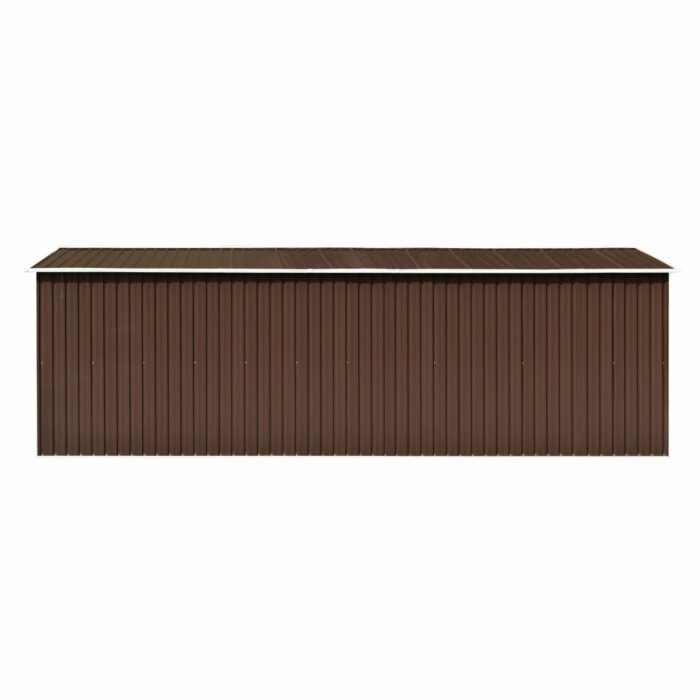 Abri de jardin 257x580x181 cm Métal Marron – Image 6