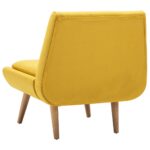 Fauteuil sans accoudoirs jaune tissu – Image 4