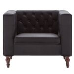 Fauteuil noir velours – Image 2