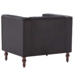 Fauteuil noir velours – Image 4