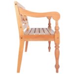 Banc Batavia 98 cm Bois d'acajou massif Marron clair – Image 2