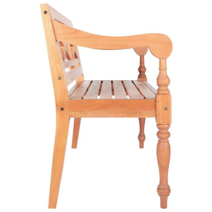Banc Batavia 98 cm Bois d'acajou massif Marron clair – Image 2