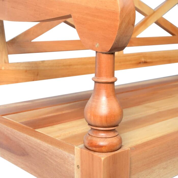 Banc Batavia 98 cm Bois d'acajou massif Marron clair – Image 3