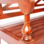 Banc Batavia 98 cm Bois d'acajou massif Marron foncé – Image 4