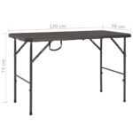 Table de jardin pliante Marron 120x60x74cm PEHD Aspect de rotin – Image 5