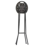 Tabouret de bar pliable lot de 2 PEHD et acier Aspect rotin – Image 4