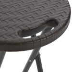 Tabouret de bar pliable lot de 2 PEHD et acier Aspect rotin – Image 6
