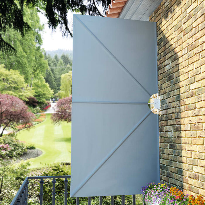 Auvent latéral pliable de terrasse Gris 300 x 150 cm – Image 2