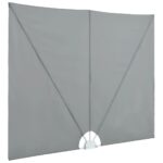 Auvent latéral pliable de terrasse Gris 300 x 150 cm – Image 4