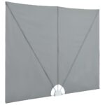 Auvent latéral pliable de terrasse Gris 400 x 200 cm – Image 4