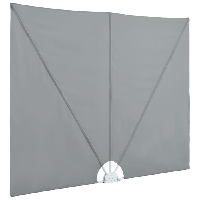 Auvent latéral pliable de terrasse Gris 400 x 200 cm – Image 4