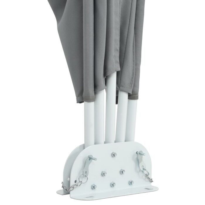 Auvent latéral pliable de terrasse Gris 400 x 200 cm – Image 6