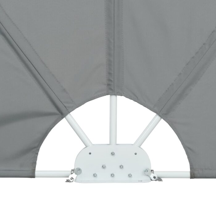 Auvent latéral pliable de terrasse Gris 400 x 200 cm – Image 7
