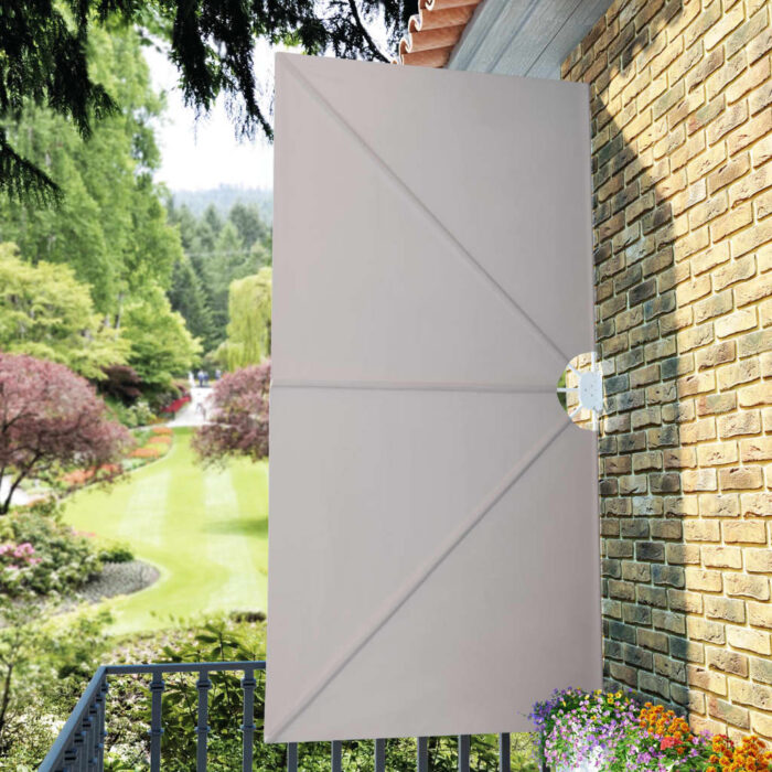 Auvent latéral pliable de terrasse Crème 300 x 150 cm – Image 2
