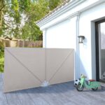 Auvent latéral pliable de terrasse Crème 300 x 150 cm