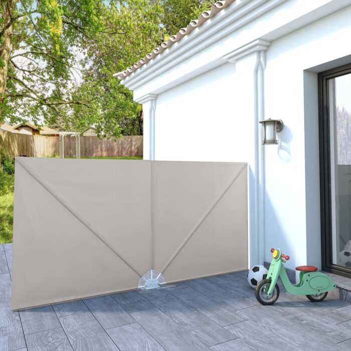 Auvent latéral pliable de terrasse Crème 300 x 150 cm – Image 1