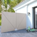 Auvent latéral pliable de terrasse Crème 300 x 200 cm