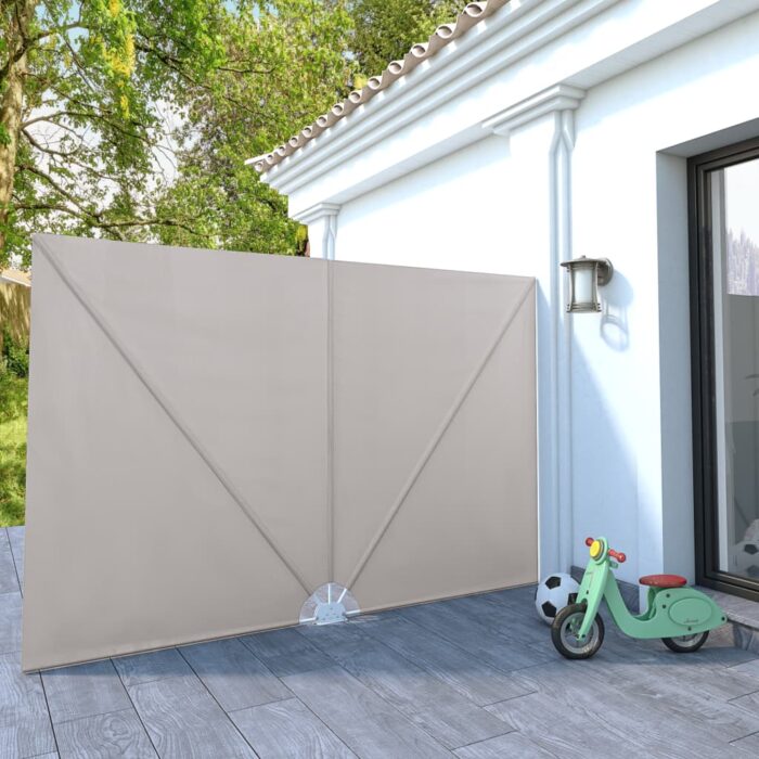 Auvent latéral pliable de terrasse Crème 300 x 200 cm – Image 1