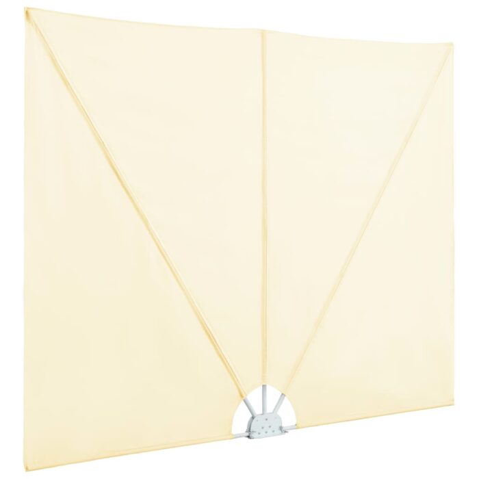 Auvent latéral pliable de terrasse Crème 400 x 200 cm – Image 4